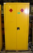 Yellow Chemical Cabinet - L 900mm x W 460mm x H 1800mm