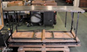 4x Folding Wooden Trestle Tables - L 1800mm x W 690mm x H 760mm