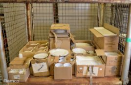 Assorted Churchill Porcelain Plates, TeaPots, Bowls, Shakers