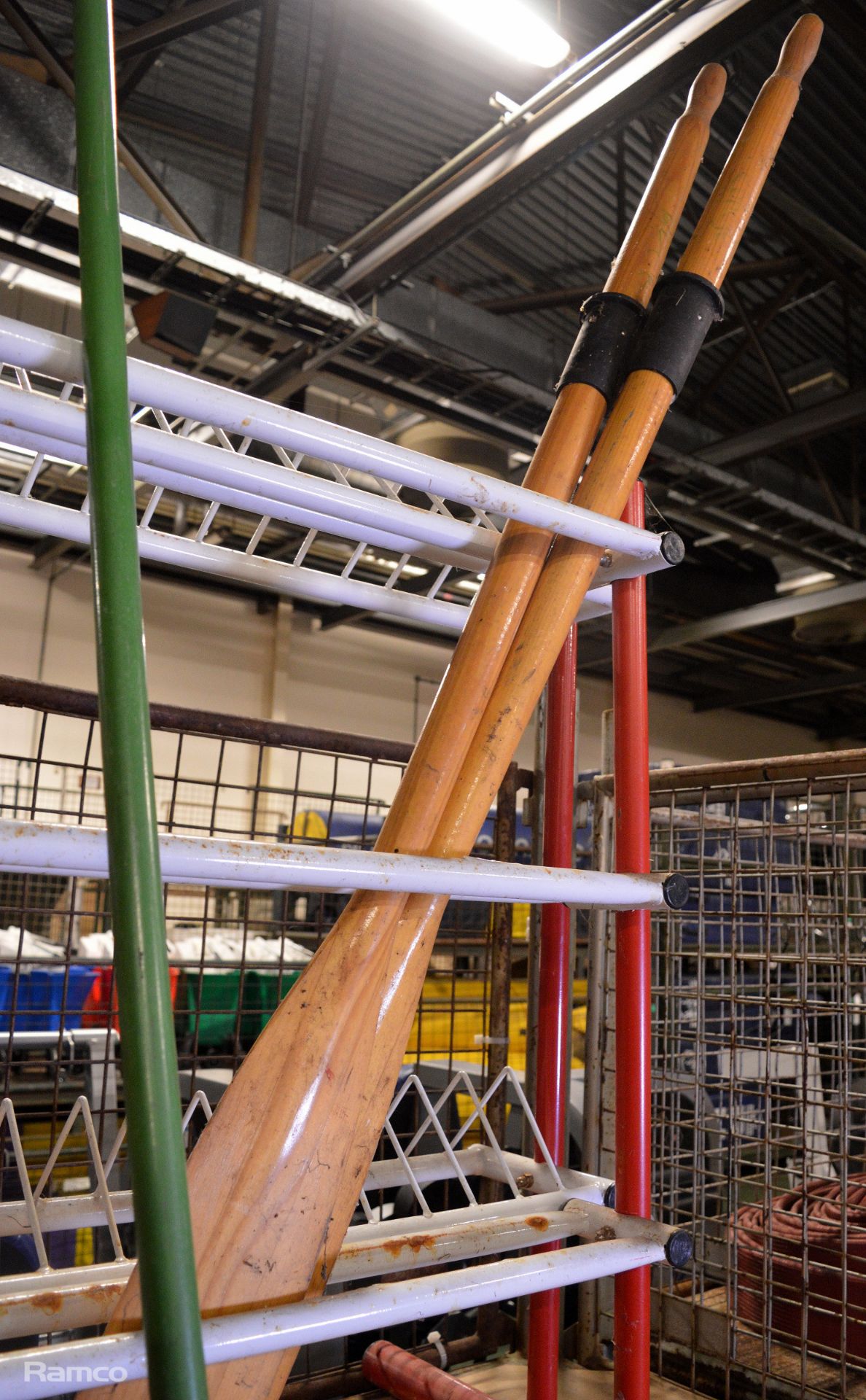 Various Sport Equipment - Weight Rack, Boat Oars, Sand Rake - Image 3 of 3