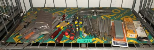 Hand Tools - Rule, Files, Dividers, Stone, Screwdrivers, Chisels, Knives