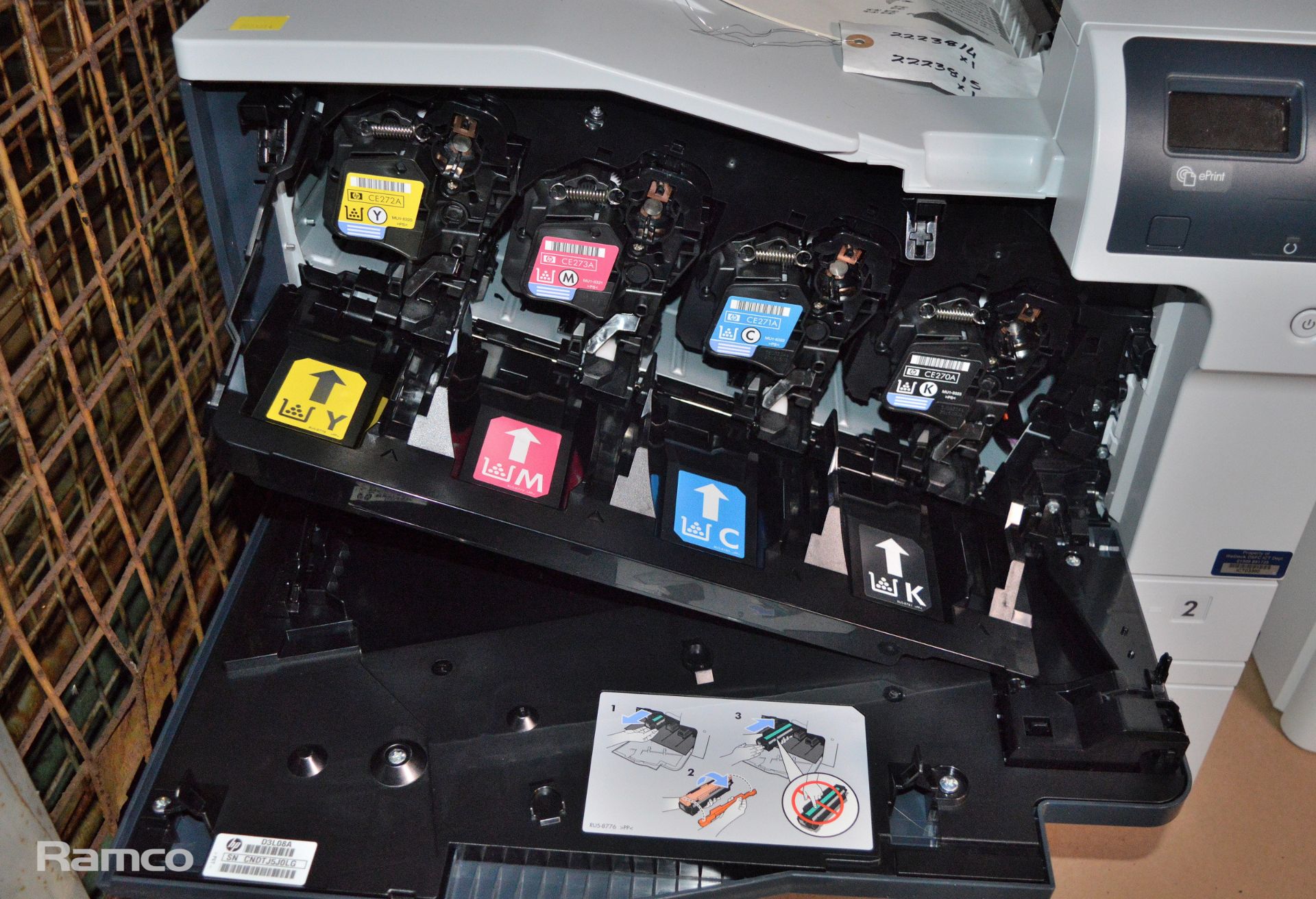 HP M553 Laserjet Enterprise Colour Printer, HP M750 ePrint Laserjet Enterprise Colour Prin - Image 3 of 8
