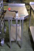 Stainless Steel Table With Tin Opener - L 800mm x W 450mm x H 930mm