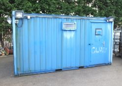 Blue Containerised Toilet Block - L 3050mm x D 2440mm x H 2600mm