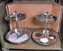 Stainless Steel Rotating Four Ring Kitchen Stand, Stainless Steel Rotating stand - missing