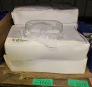 5x Boxes of Safety Goggles - 10 per box