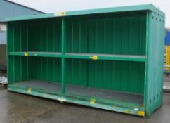 Empteezy bunded 2 tier pallet Chemical Cabinet - L 5650mm x W 1500mm x H 2900mm