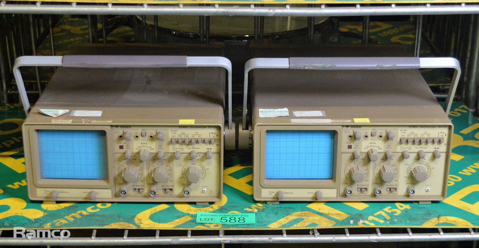 2x Gould 20MHz Oscilloscope OS300