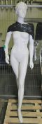 Display mannequin - Female standing - white gloss