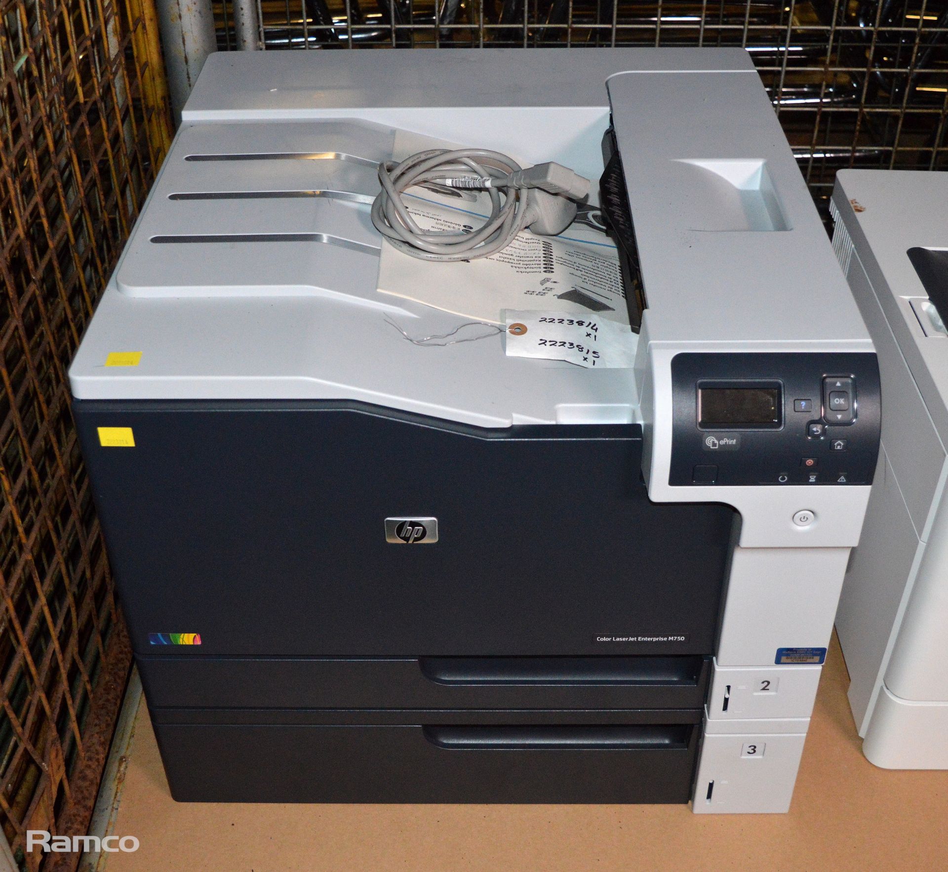 HP M553 Laserjet Enterprise Colour Printer, HP M750 ePrint Laserjet Enterprise Colour Prin - Image 2 of 8