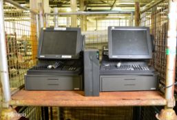 2x NCR Shop Register Electronic Till systems With Barcode Function