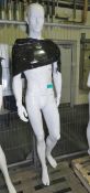 Display mannequin - Male standing - white gloss