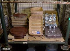 Assorted Baskets, Trays and Ice Buckets