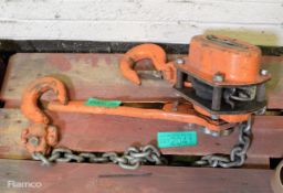 Lever block hoist unit