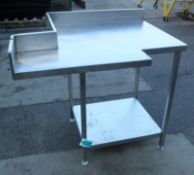 Stainless Steel Catering Preparation Table L 1030mm x D 880mm x H 960mm