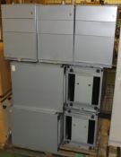 10x Silver Metal 3-Drawer Pedestals L 420mm x W 560mm x H 650mm