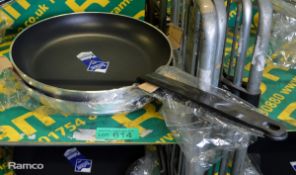 2x Teflon Stainless Steel Frying Pans