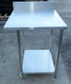 Stainless Steel Catering Preparation Table L 650mm x D 750mm x H 970mm