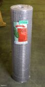 Easy Gardening Galvanised welded mesh - 1 inch x 1 inch mesh - H36 inch x 30m roll length