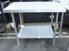 Stainless Steel Catering Preparation Table L 1000mm x D 600mm x H 840mm