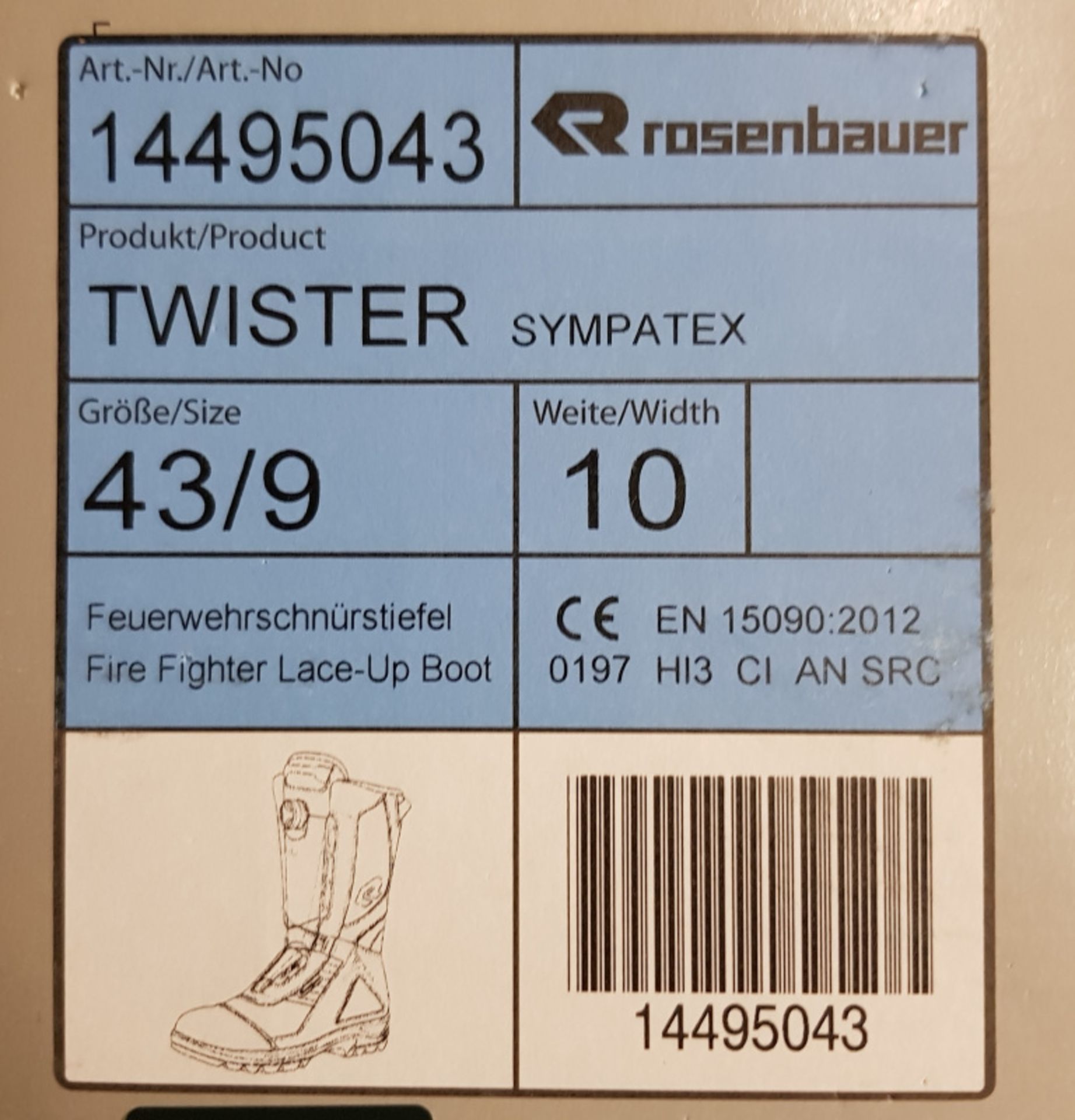 Rosembauer Fire Retardant Boots - Image 2 of 2