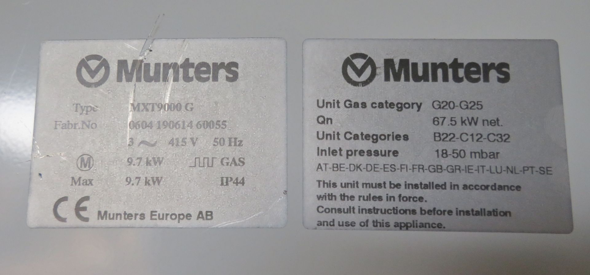 Munters MXT 9000 Desiccant Dehumidifier - Image 6 of 11