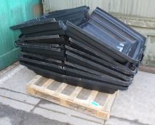 7x Folding Plastic Trays L 1700mm x W 650mm x D 850mm
