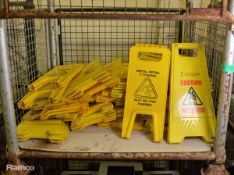 Yellow Plastic Wet Floor Signs - approx 45