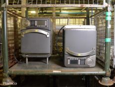 2x Turbochef Technologies Ovens 11-UK W 400mm x D 750mm x H 630mm - 1 has missing leg / fo