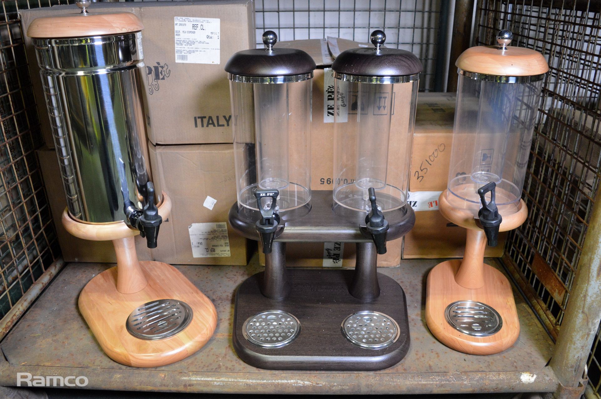4x Wood Effect Juice Dispensers - different types - Image 3 of 5