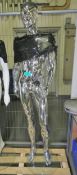 Display mannequin - Male standing - chrome effect
