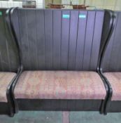 5x Bar Benches with cushion - L 1230mm x D 620mm x H 1350mm