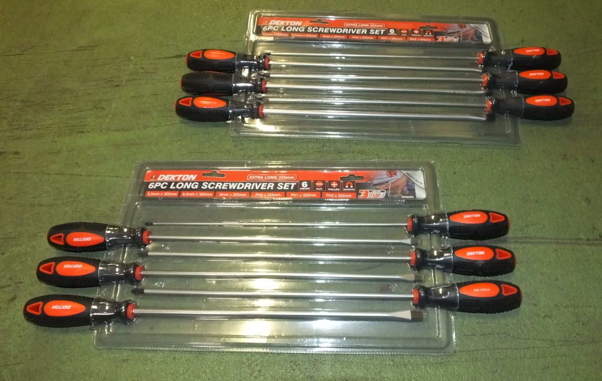 2x Dekton 6PC long screwdriver set