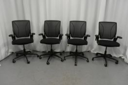 4x HumanScale Diffrient World Mesh Office Chairs