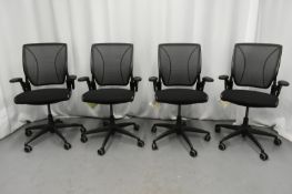 4x HumanScale Diffrient World Mesh Office Chairs