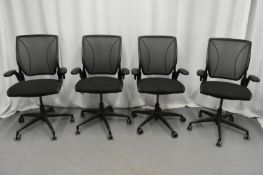 4x HumanScale Diffrient World Mesh Office Chairs