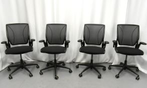 4x HumanScale Diffrient World Mesh Office Chairs