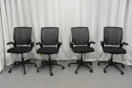 4x HumanScale Diffrient World Mesh Office Chairs