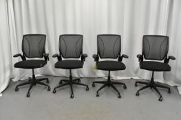 4x HumanScale Diffrient World Mesh Office Chairs