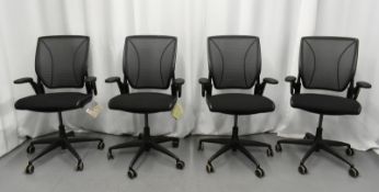 4x HumanScale Diffrient World Mesh Office Chairs