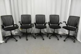 5x HumanScale Diffrient World Office Chairs