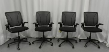 4x HumanScale Diffrient World Mesh Office Chairs