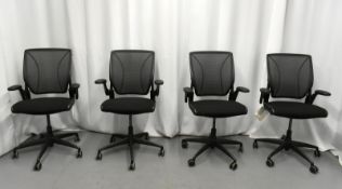 4x HumanScale Diffrient World Mesh Office Chairs