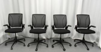 4x HumanScale Diffrient World Mesh Office Chairs