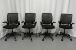 4x HumanScale Diffrient World Mesh Office Chairs