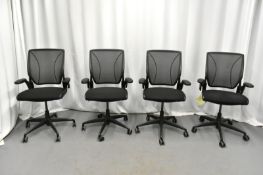 4x HumanScale Diffrient World Mesh Office Chairs