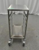 Stainless Steel Mobile Canteen Tray Trolley