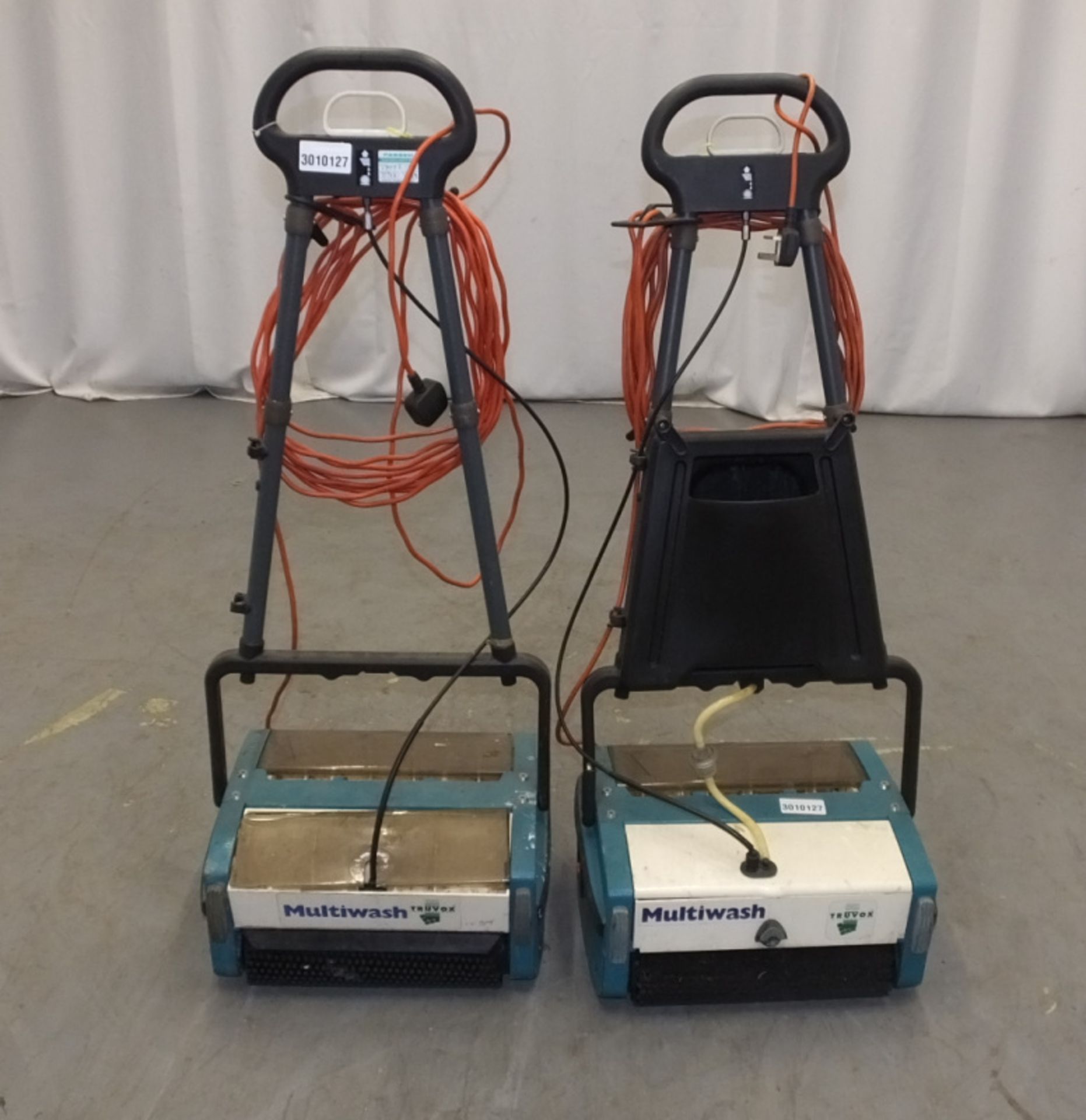 2 x Truvox Multiwash MW340 Scrubber Dryers - damage to both units as seen in pictures