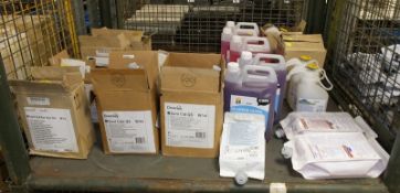 Various cleaning chemicals - please see pictures for types
