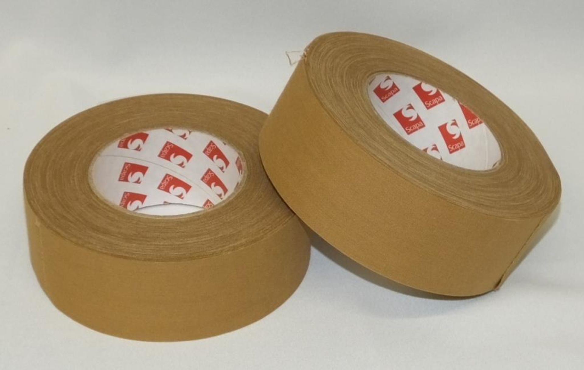 Scapa 3302 Pro Tape - Buff Tan Biege - 50mm x 50M rolls - 16 rolls per box - 2 boxes - Image 5 of 5